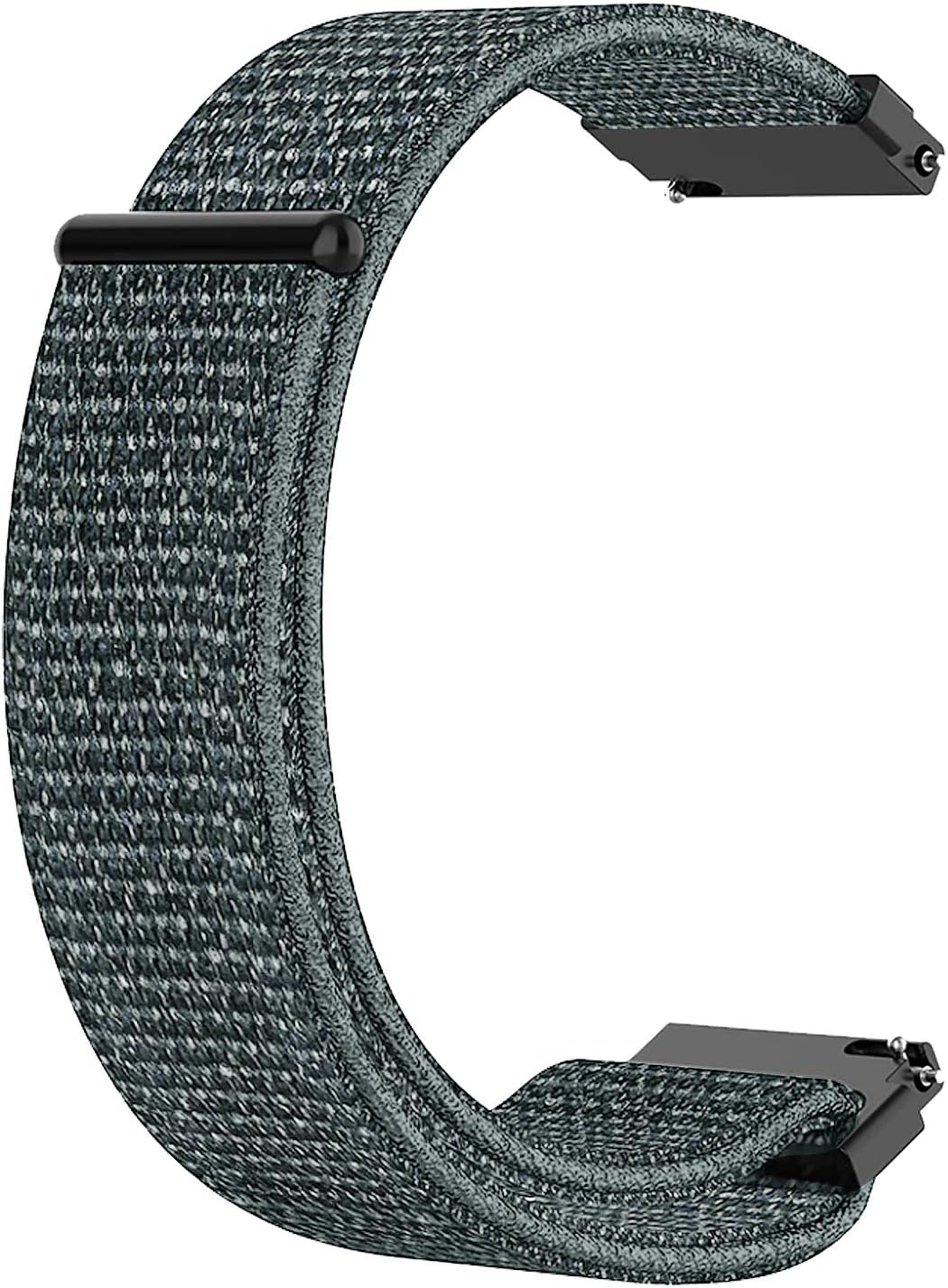 Watch Strap Nylon Soft Loop 20mm compatible with Garmin Forerunner 245 Smartwatch Sports Band Grey
