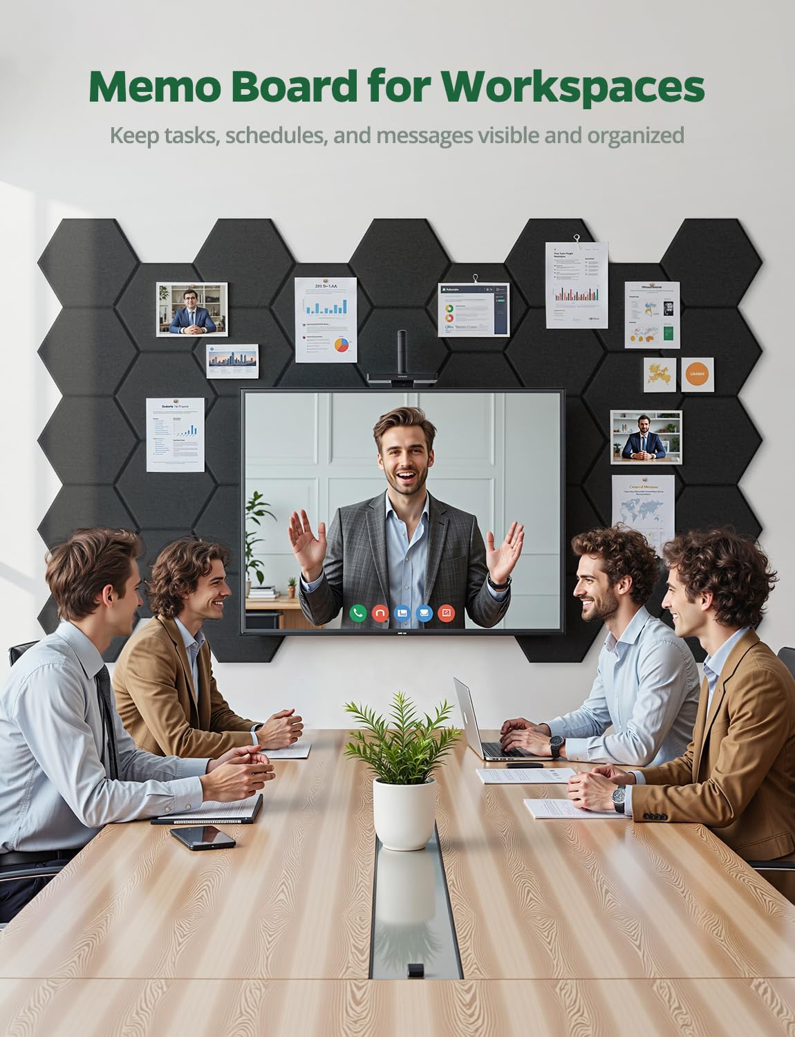 Paquete de 12 paneles de pared hexagonales insonorizados, 12 x 10 x 0.4 pulgadas, paneles acústicos de borde biselado de alta densidad para el hogar, oficina, estudio de grabación, habitación