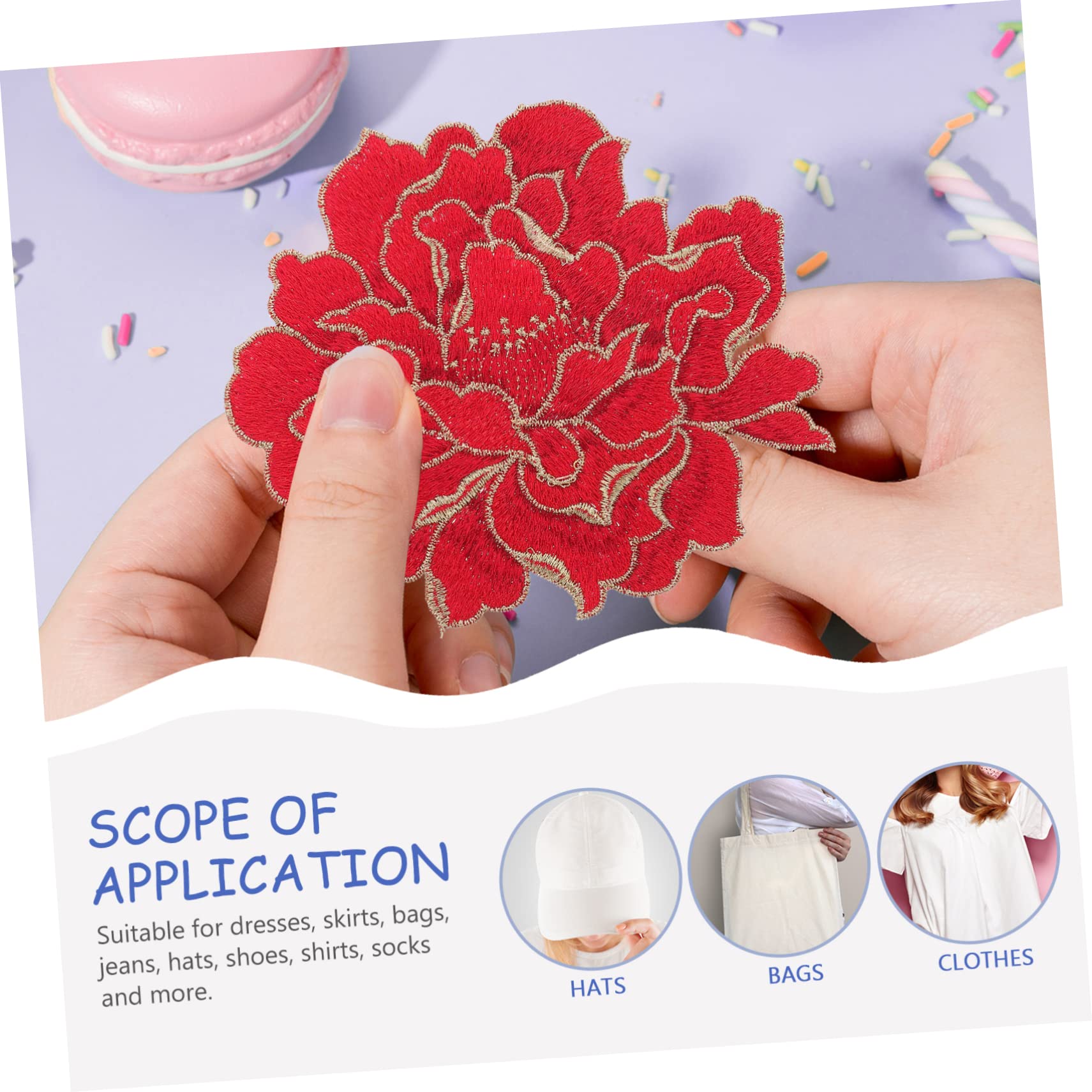 Hohopeti 5pezzi Patch Ricamata Per Abbigliamento Toppe Per Su Jeans Maglioni e Accessori Patches Per Riparazioni e Decorazioni