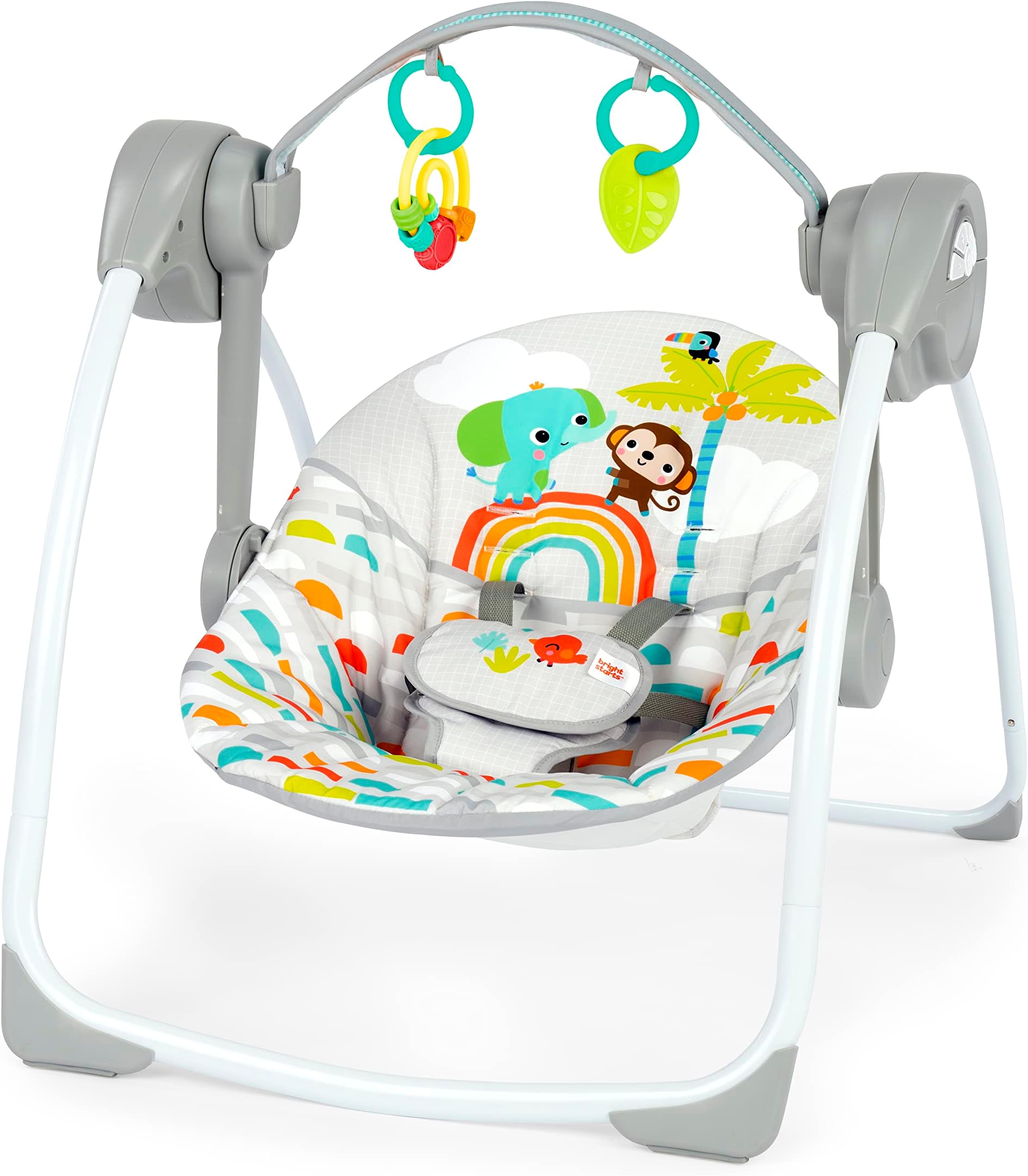 Playful Paradise Portable Compact Automatic Baby Swing with Music, Unisex, Newborn +