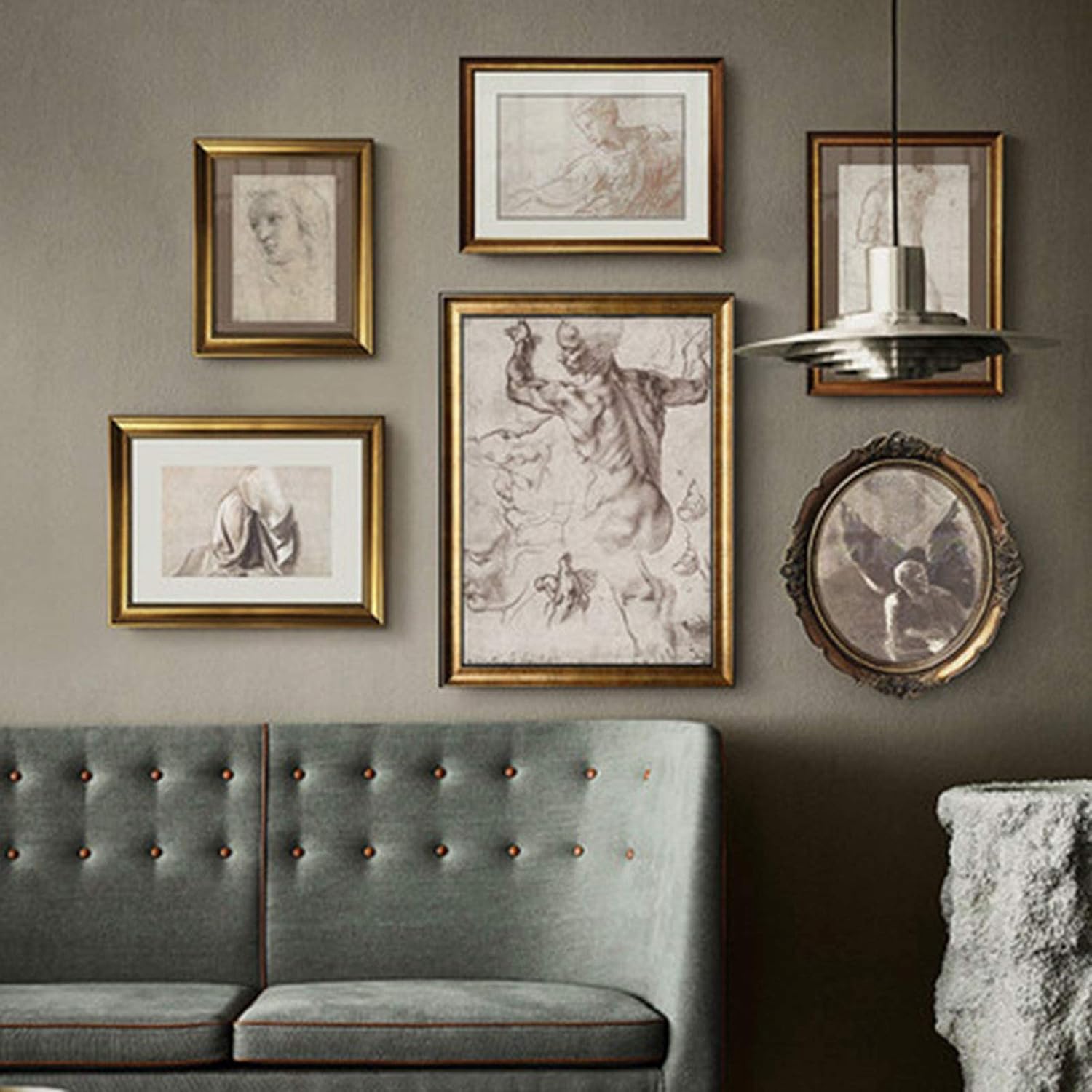 Photo Frame Wall Retro Wall Decoration Photos Wall Hanging Combination American Style No Punching Frame Size: 4030cm2 2530cm 3040cm 4060cm Reusable