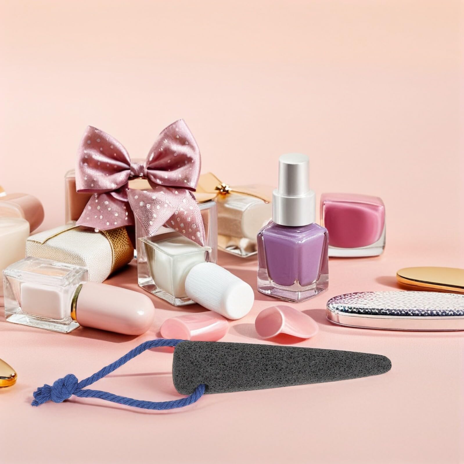 10 Unidades Piedra Pómez Volcánica para Pies y Palmas, Diseño Portátil y Reutilizable, Herramienta Exfoliante para Pedicura y Cuidado en Casa