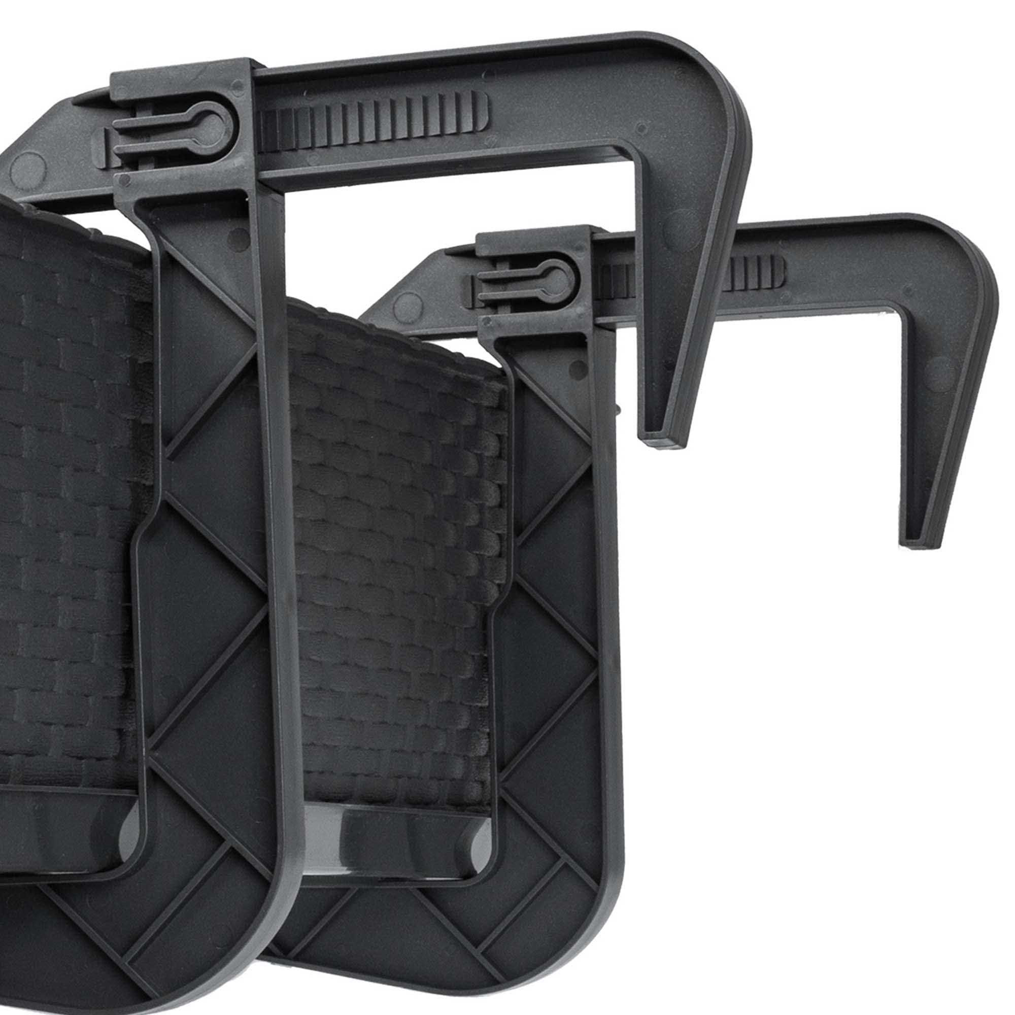 KADAX Macetas de Plástico Imitación Ratán, Maceteros Rectangulares con Platillos y Soportes para Exterior, Jardineras Colgantes (4: Antracita, 60 cm, Aprox. 48L)