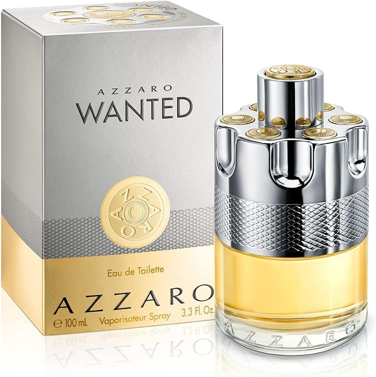 Azzaro Wanted Eau de Toilette - Vibrant & Irresistible Mens Cologne - Woody, Citrus & Spicy Fragrance - Cardamom, Lemon, Vetiver - Everyday Wear - Luxury Perfumes for Men - Full Size, 3.3 Fl. Oz