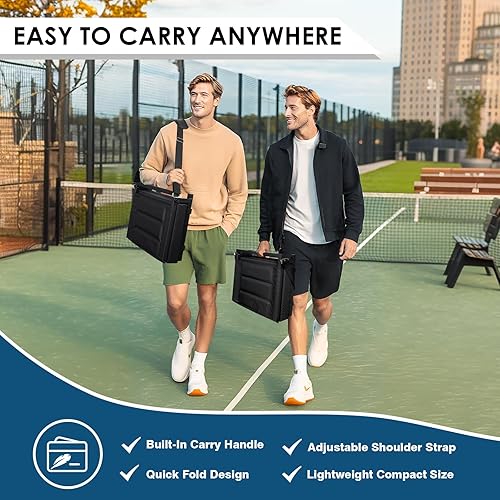 Miniatura 5 de Stadium Seats with Back Support,Bleacher Chairs with Cushion, Portable Folding Stadium Chair with Removable Cushion and Large Pocket for School