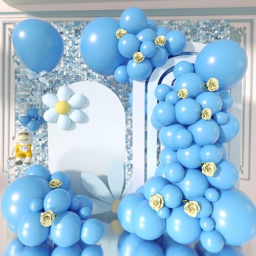 Henviro Globos azul claro de diferentes tamaños, 139 unidades de 1812105 pulgadas para kit de guirnalda de arco de globos. Para cumpleaños, baby