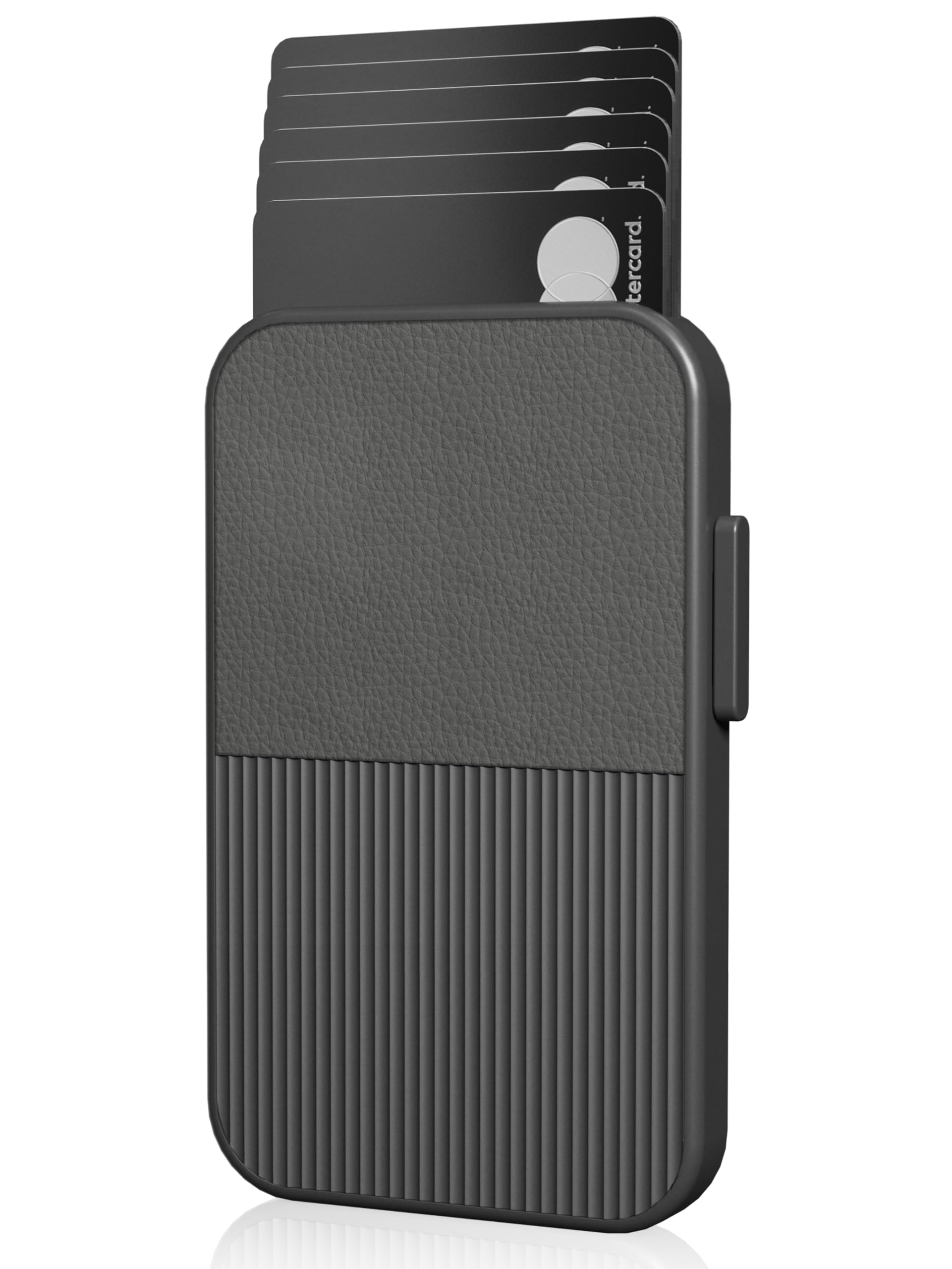 Fidelo Carbon Fiber Minimalist Wallet – Slim RFID Credit Card Holder Money Clip for Men - A. Prestige 3K Carbon Fiber Wallet + 4 Bands