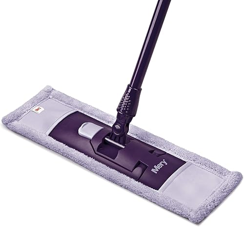 Miniatura 3 de Mery Trapeador de microfibra con varilla, acero pintado, morado y lila, 45 x 15 x 80-140