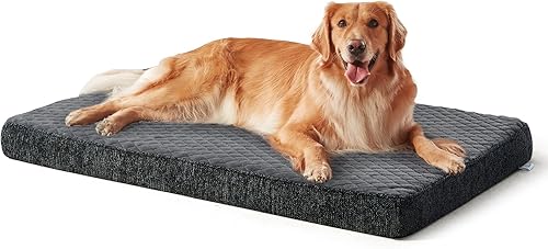 Miniatura 21 de JOEJOY Camas XL para perros de tamaño grande, cama ortopédica para perros grandes con funda extraíble lavable, camas extra gruesas de espuma