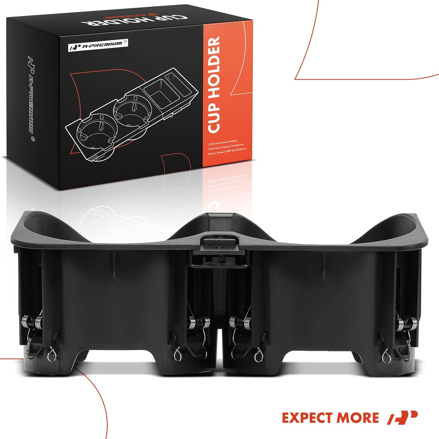 A-Premium Cup Holder Compatible with Mercedes-Benz W221 Series S350 2012-2013, S450 2008-2011, S550 2007-2013, S600 2007-2013, S63 AMG 2011-2013, S63 AMG 2008-2010, S65 AMG 2008-2013, Center Console