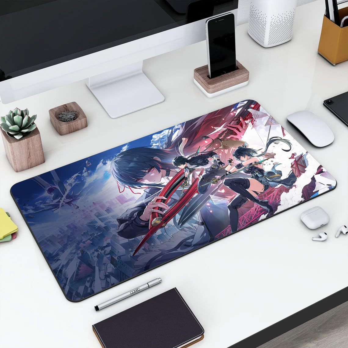 Gadgets WRAP Large Desk Mat Mouse Pad 11 x 23 Inch, Anti-Slip, Spill-Resistant, Ideal for Home, Office, Gaming Setups - Wuthering Waves-picture-10