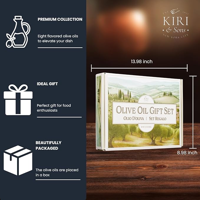 Kiri & Sons Set de 8 Aceites de Oliva Gourmet Saborizados miniatura 8