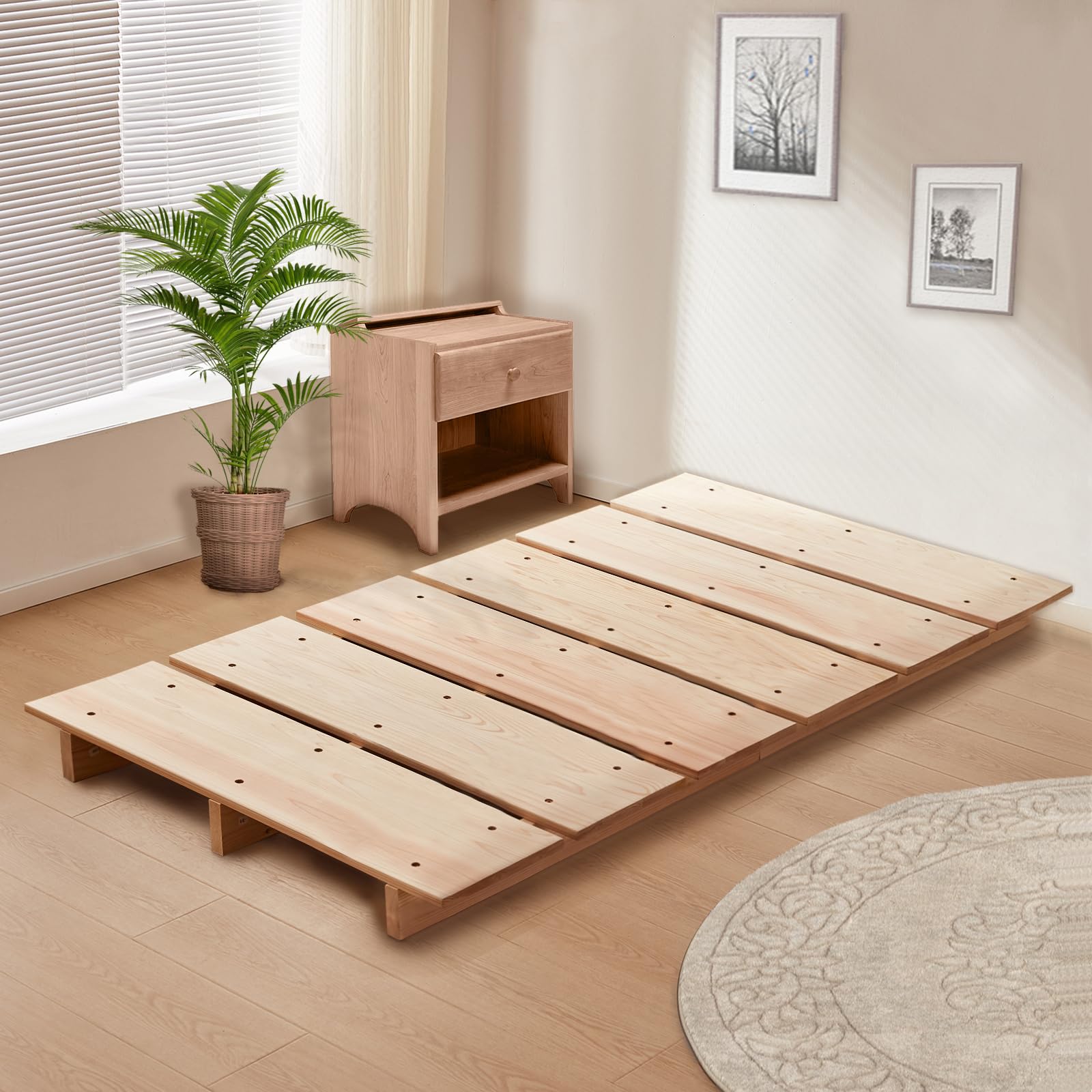 Amazon｜良木久印 ベッド シングルベッド ベッドフレーム すのこベッド  