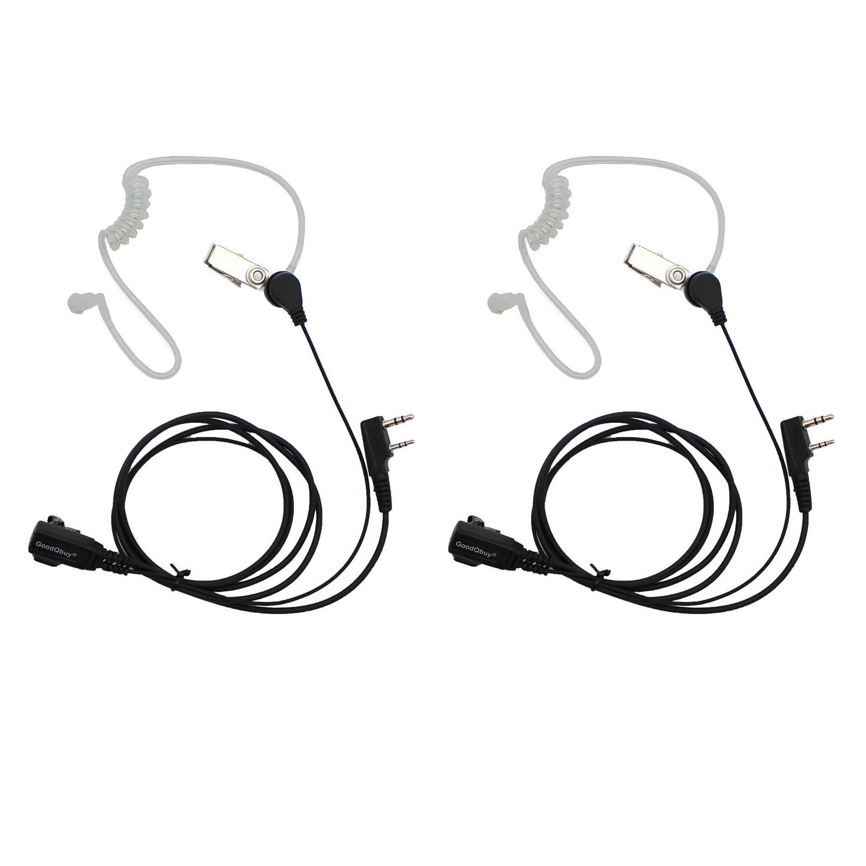 Walkie Talkie Earpiece with PTT Mic Compatible with Kenwood PUXING Baofeng UV5R 666s 888S Retevis H-777 2 Way Radio Walkie Talkies (2Pack)