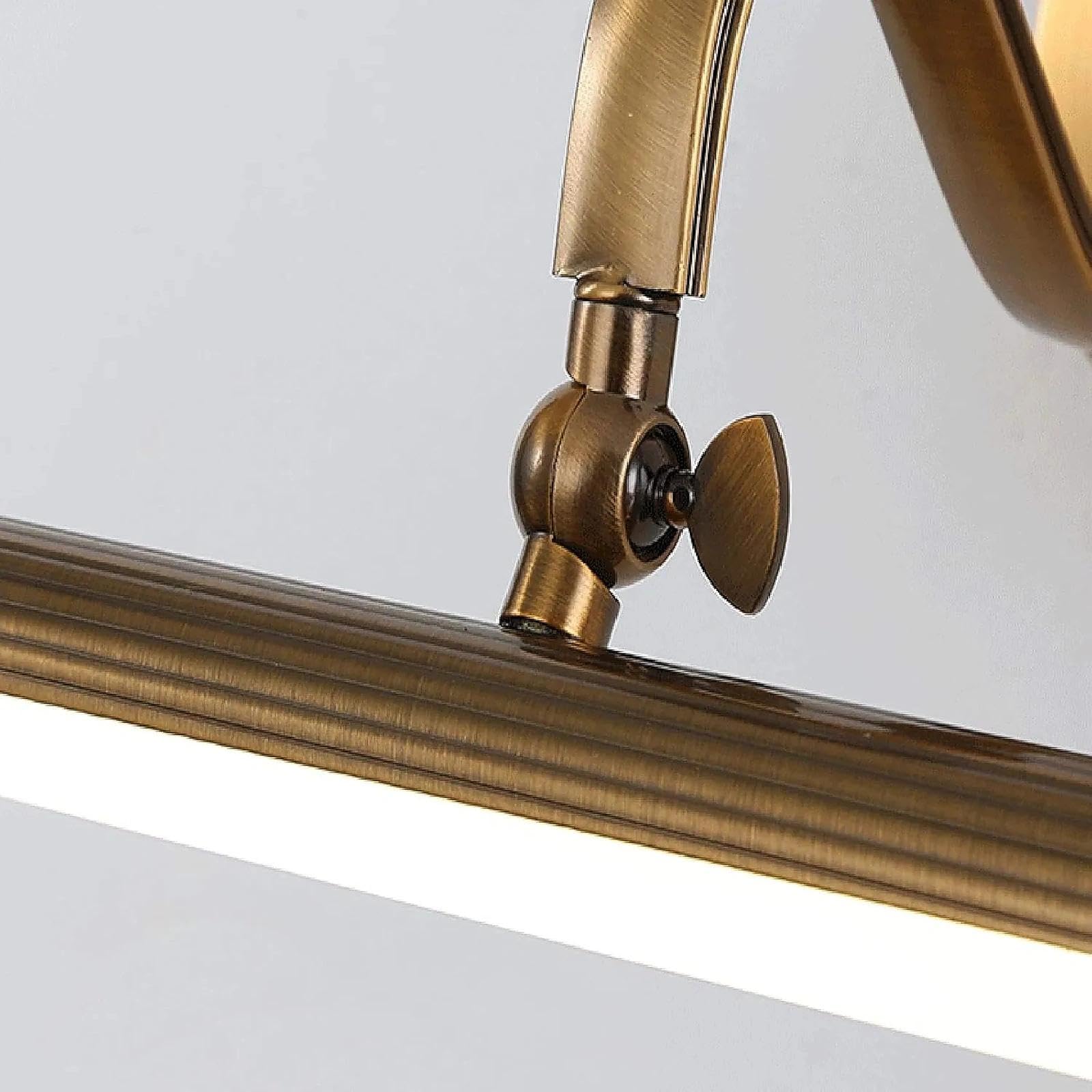 Generico Applique Vintage LED Specchio Bagno 51cm 12W, Lampada da Parete Orientabile Girevole, Impermeabile IP44, Luce per Trucco e Quadri, Bronzo