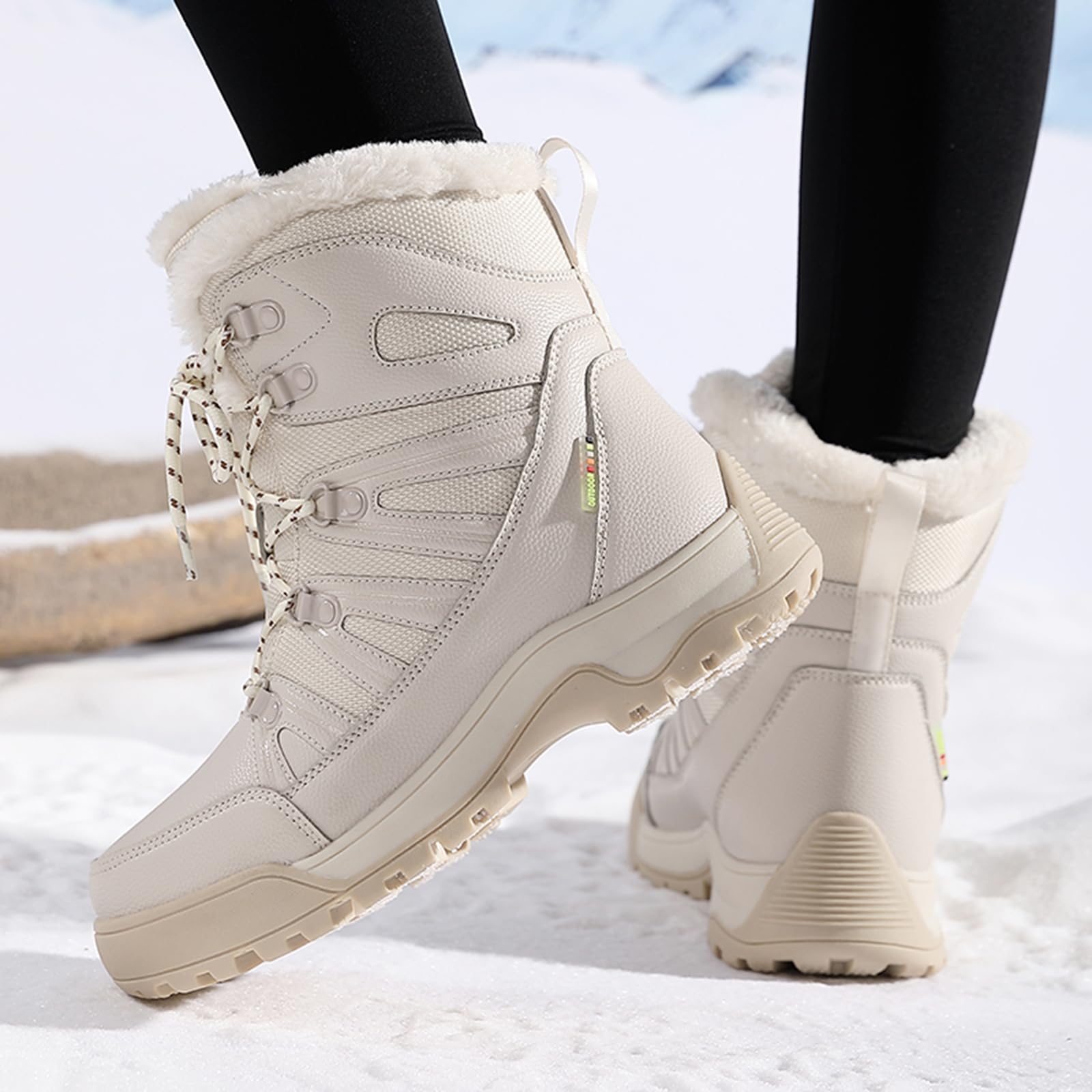 Botas de nieve para mujer, otoño e invierno, cálidas, para montañismo, senderismo, actividades al aire libre, entrenamiento