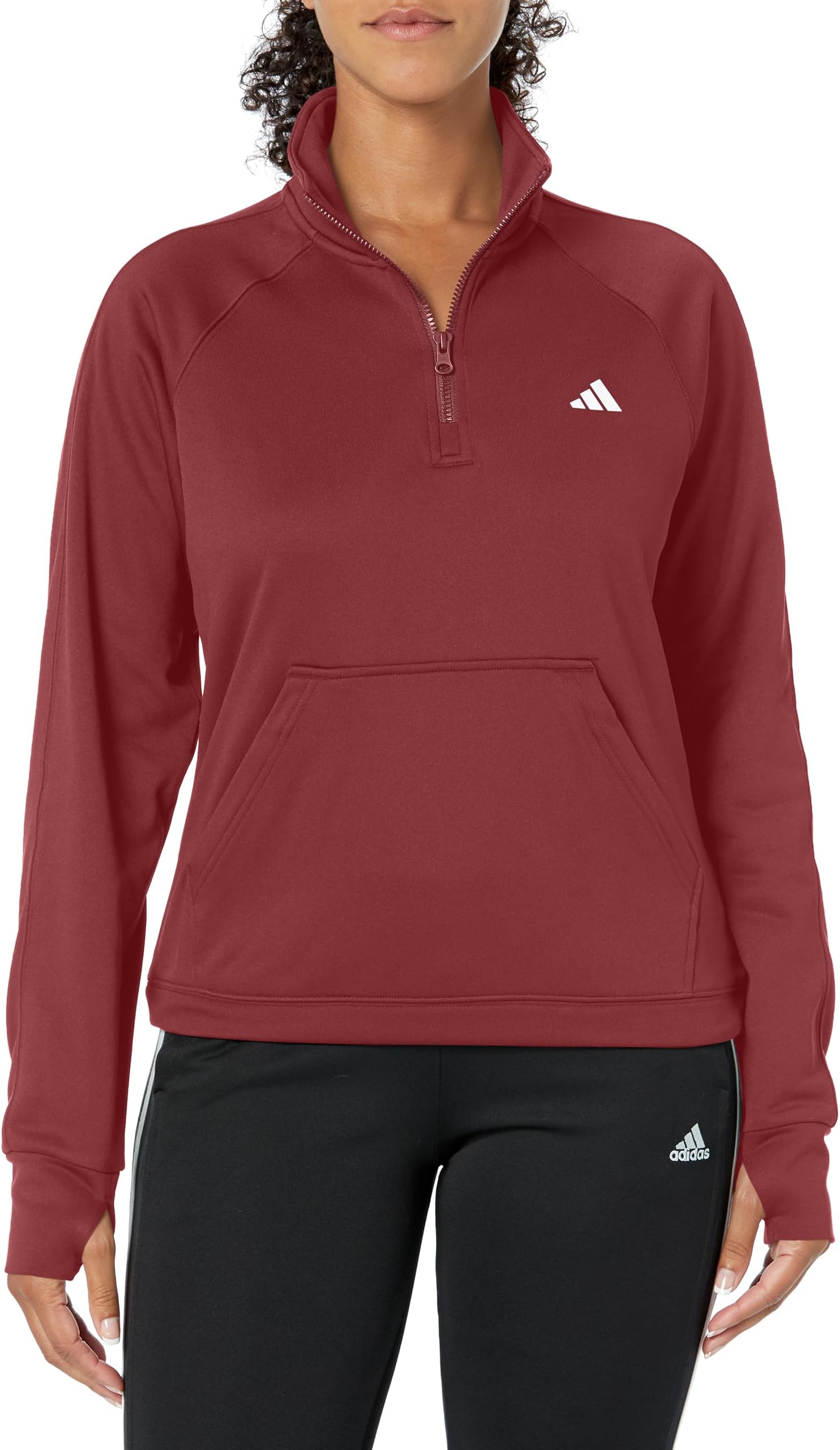 adidas red and white sweatshirt