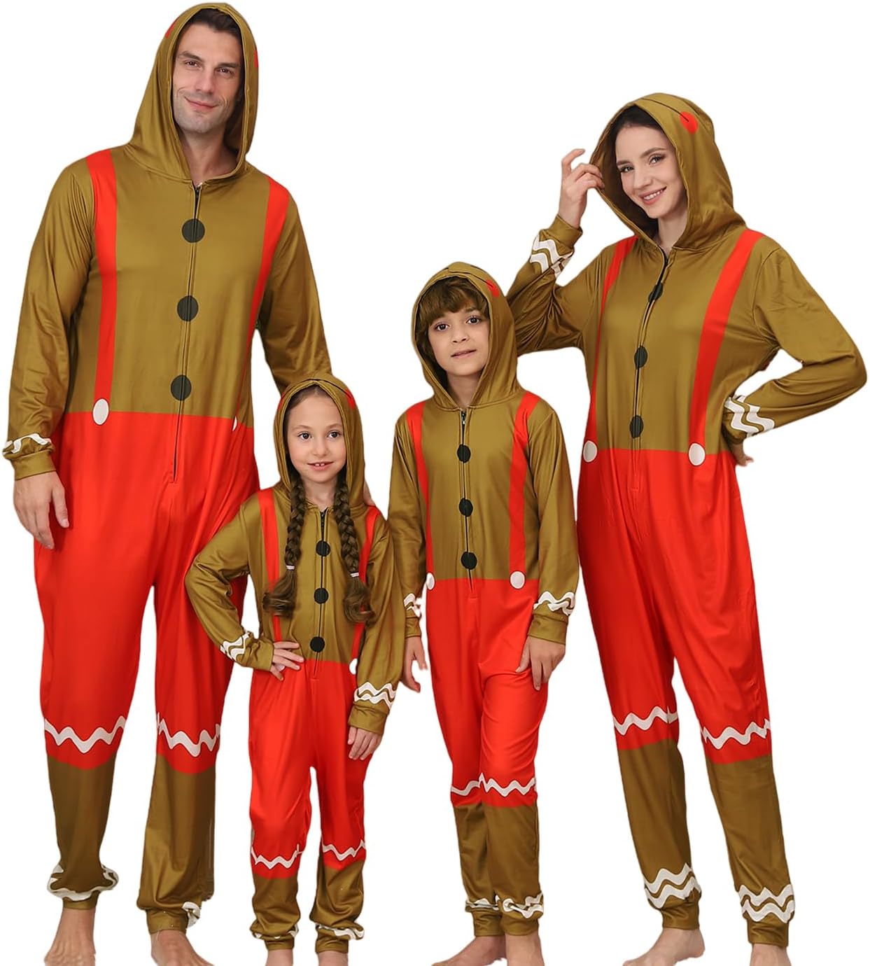 YEAXLUD Matching Christmas Pajamas for Family Couples Womens Sleepwear Mens Xmas One Piece Pjs Onesie Adult Costume