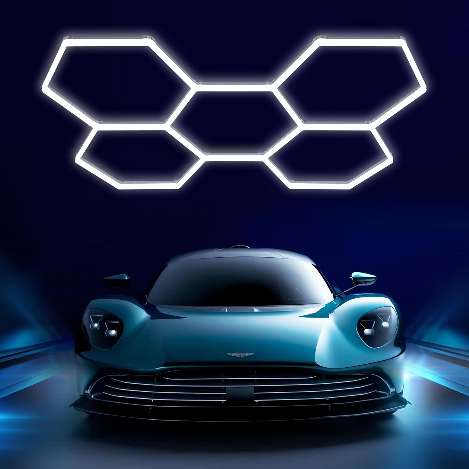 Hexagon Garage Lights 240W 26400LM - 25 Pack Super Bright LED Honeycomb Ceiling Lights for Garage, Workshop, Gym, Car Detailing, Barber & Auto Shops