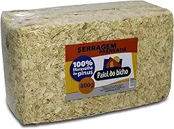 Serragem Maravalha Prensada Para Hamster Roedores Aves e Compostagem 800g