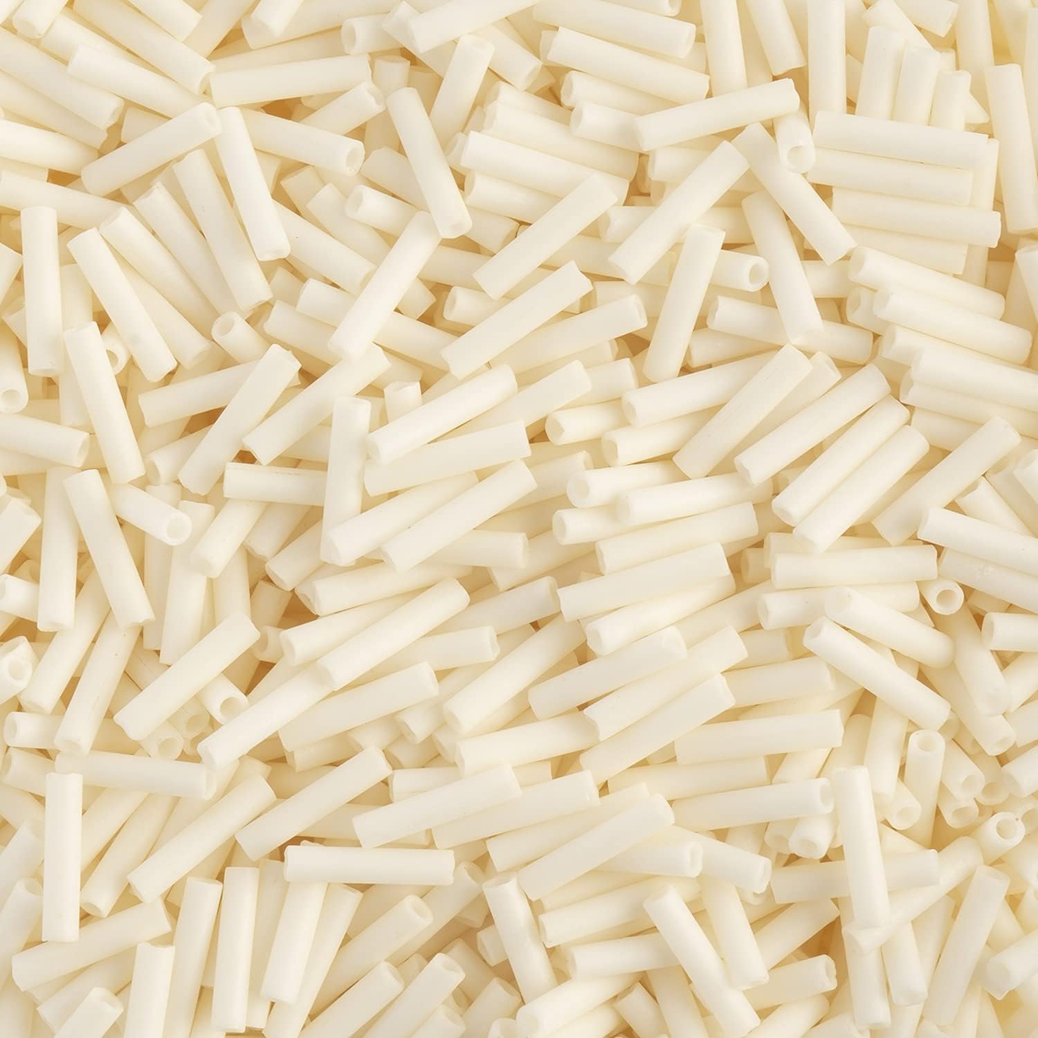 Miyuki Slender Bugle 1.3x6mm Cream Opaque Matte SLB2021 250Gms Bulk Bag of Japanese Glass Beads