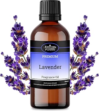 Lavender Fragrance Oil 50ml, 100% Pure Natural Perfect for Candles Making, Soap, Bath Bombs, Wax Melts, Oil for Burners, Aromatherapy, Diffuser Oils Fragrance, Relax, Sleep - Vegan Friendly, UK Made
