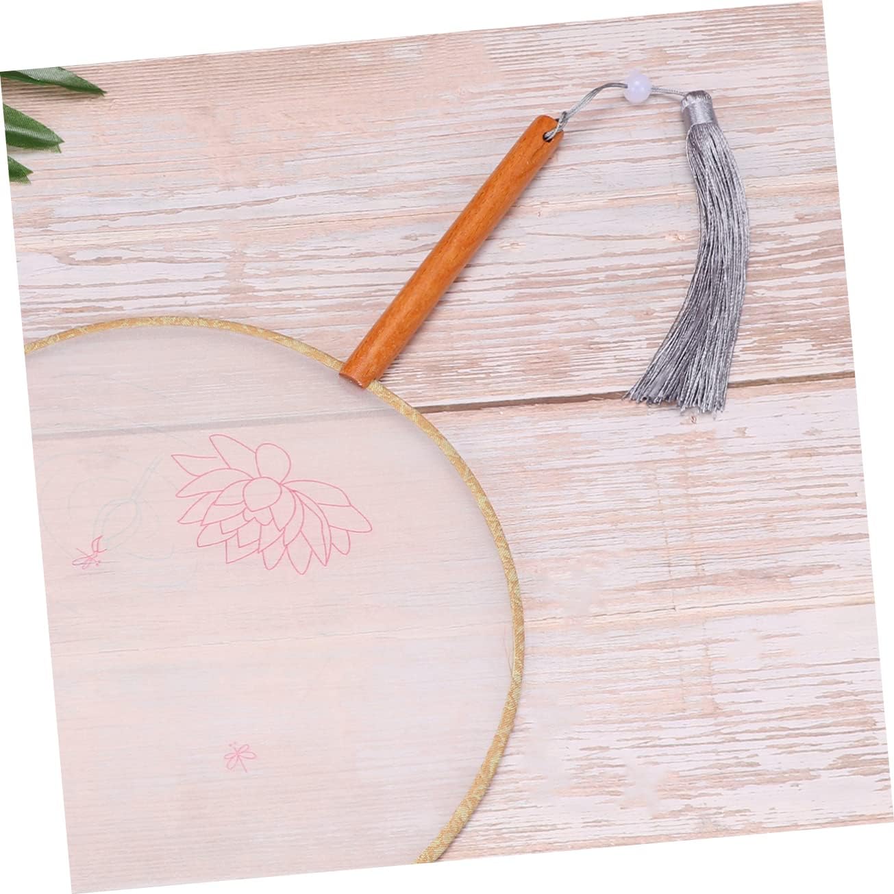 Embroidery Supplies Kit DIY Silk Fan for Beginners and Adults image 5