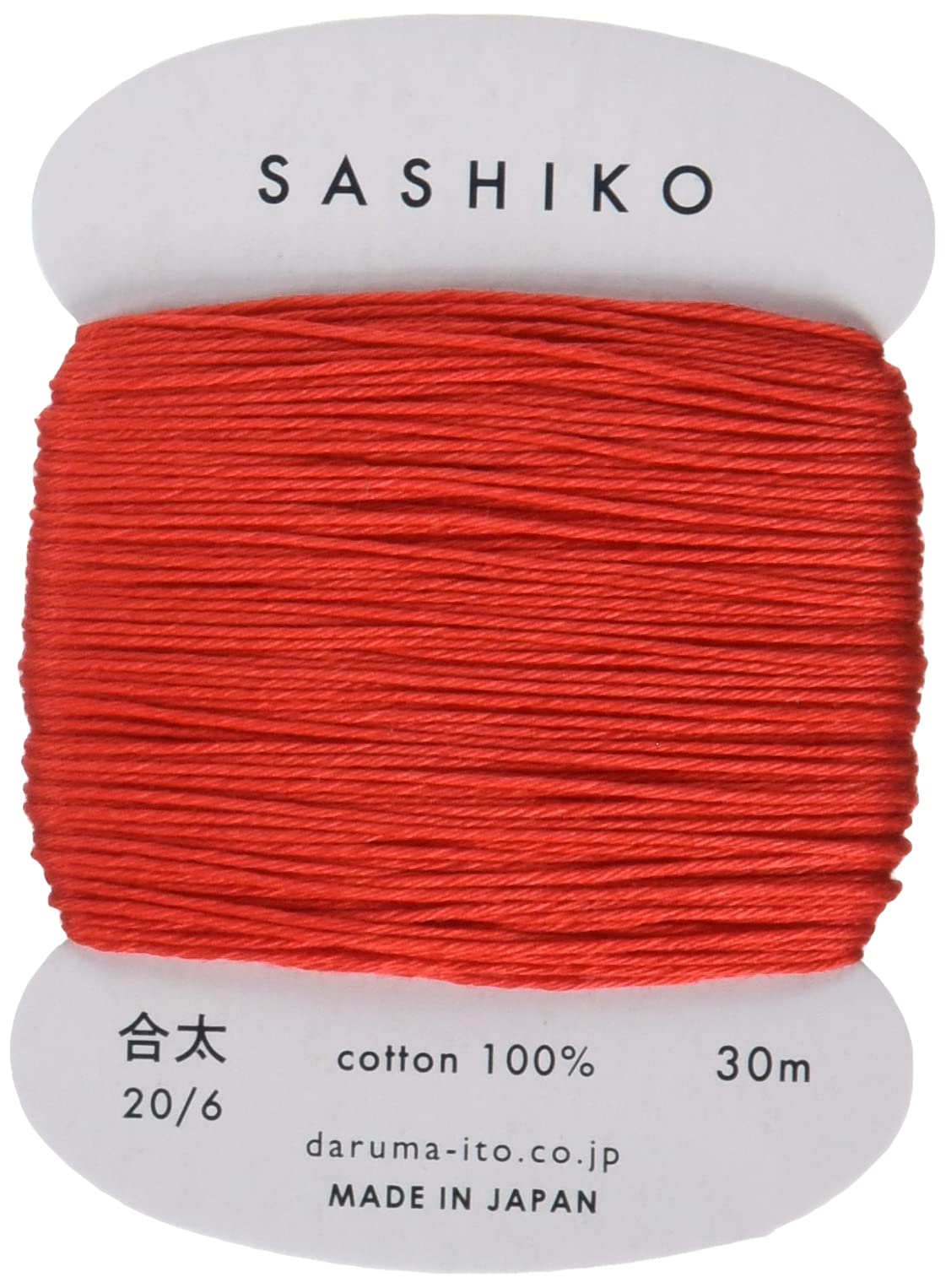 Sashiko Thread Medium Weight 30m Col. 213 -Red- Japanese Embroidery &amp; Quilting by Yokota