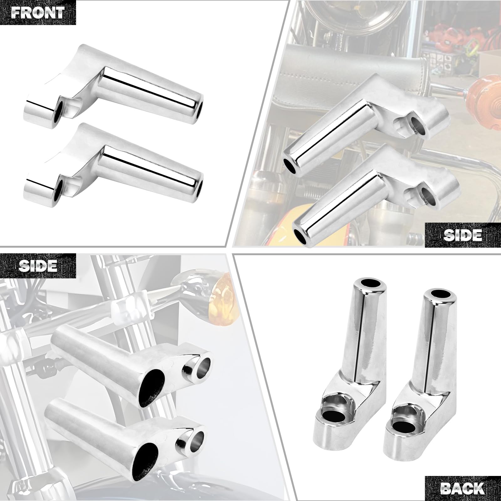 Supports De Clignotants Avant Cult-Werk Noir Sportster XL - BTC