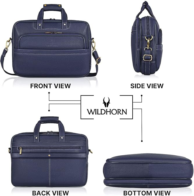WILDHORN India Leather 16 inches Messenger Bag (MB584)