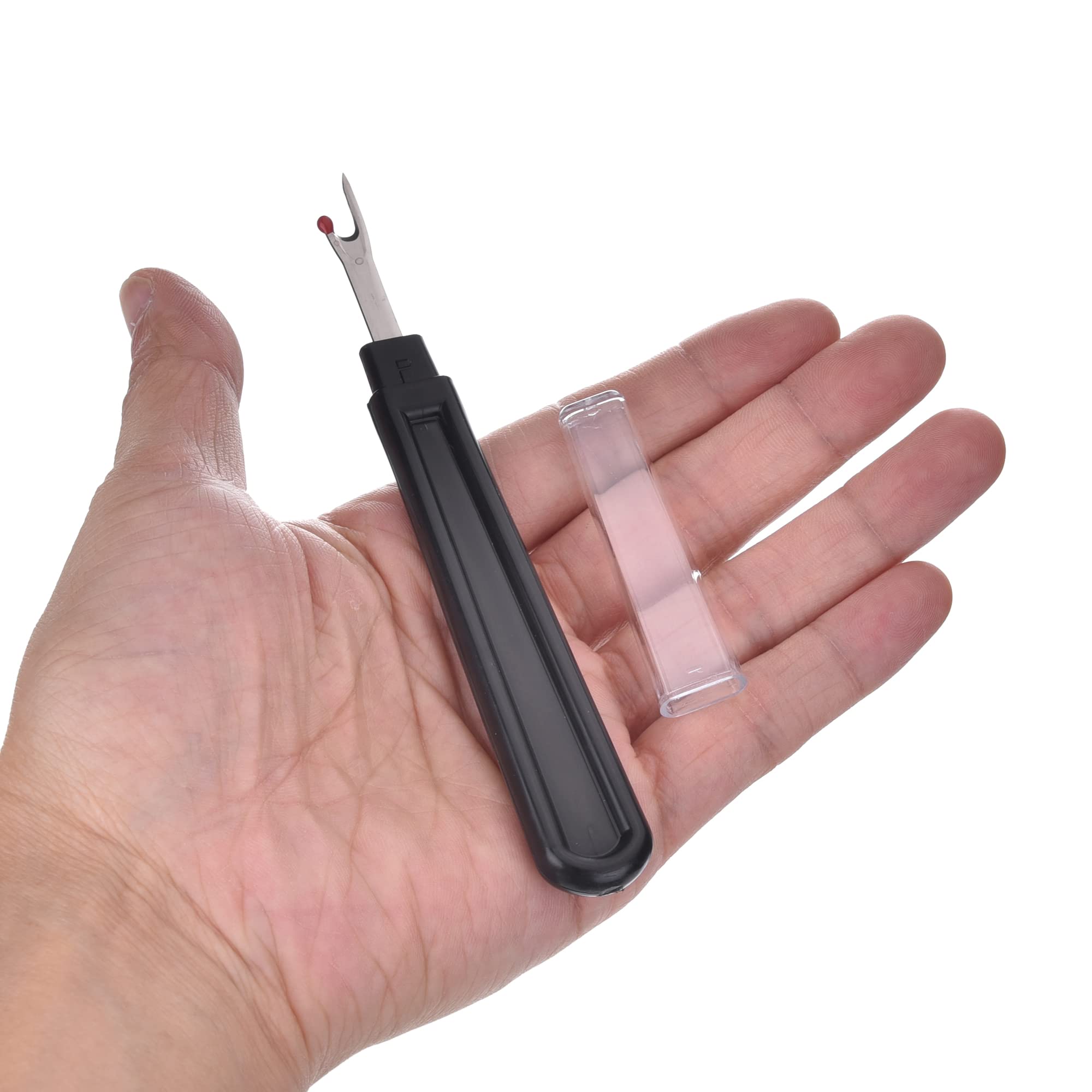 ESHATO 50 piezas de desbrozadores de costura para coser, desrecogedor de hilo de costura y cortador para manualidades (negro)