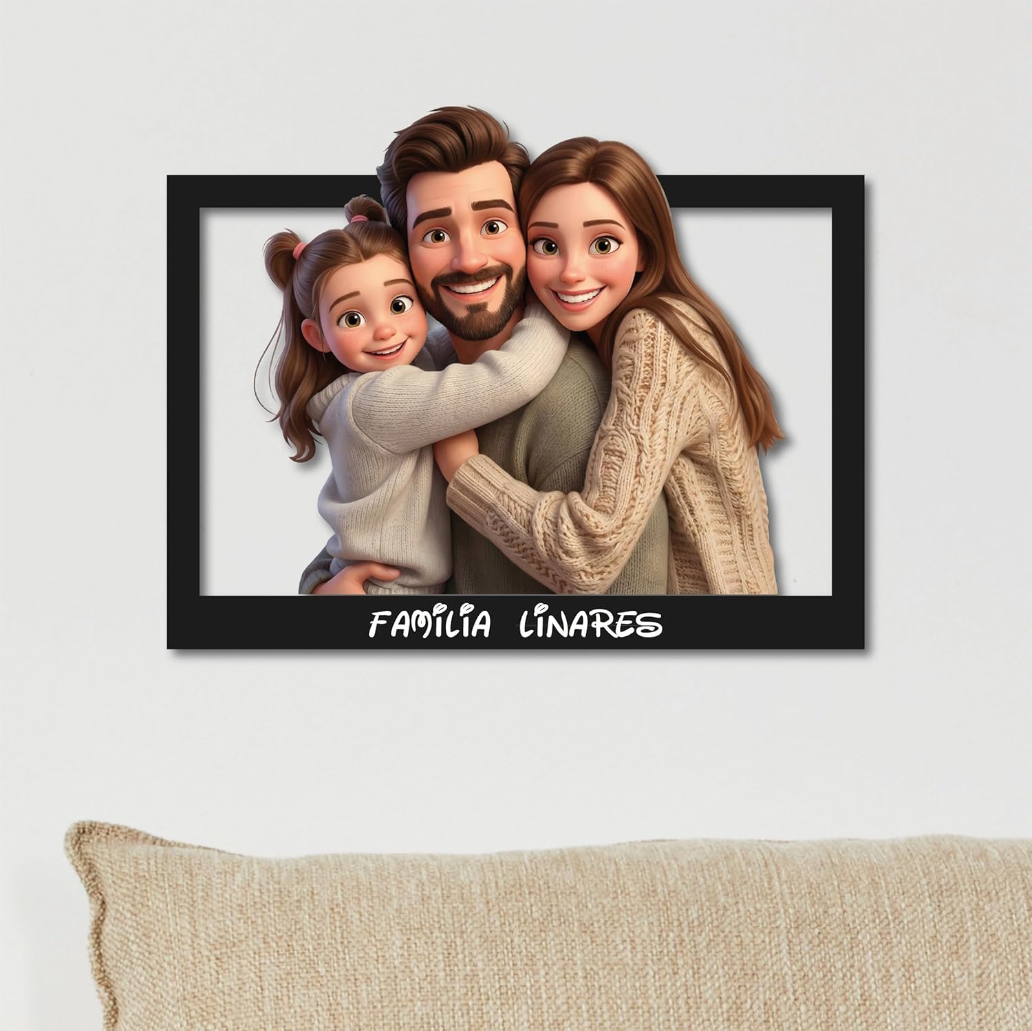 stargrafic Marco Acrílico Personalizado con Caricatura 3D – Foto Convertida en Ilustración Estilo Animación, Acrílico 5 mm Corte Láser, Soporte Incluido – Regalo Emotivo.(15 x 20 cm) — view 7