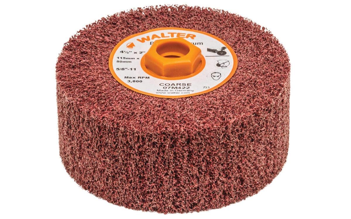 Walter 07M422 Blendex Linear Finishing Abrasive Drum - Coarse Grit, 4-1/2 in. Finishing Drum for Surface Conditioning. Abrasive Tools and Accessories