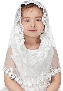 Infinity First Communion Veils for Girls Lace Chapel Veil Mantilla Veils Latin Mass Church Veil for Catholic Baptism