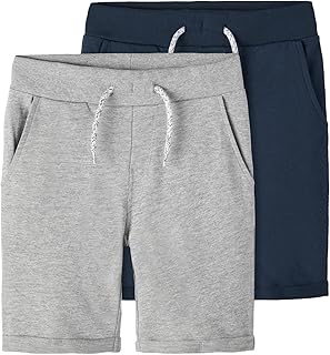 شورت من قماش مقاوم للعرق غير مصقول طويل للأولاد من قطعتين من نيم ات