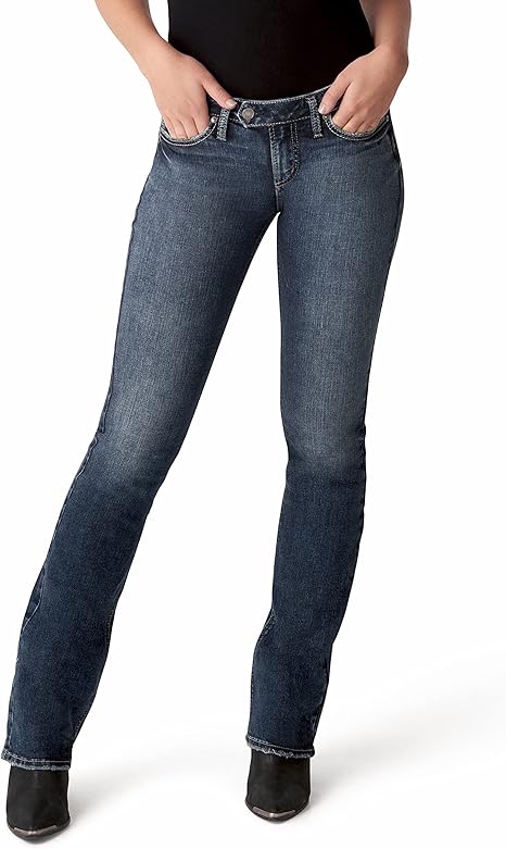 Silver Jeans Co. Women's Tuesday Low Rise Slim Bootcut Jeans