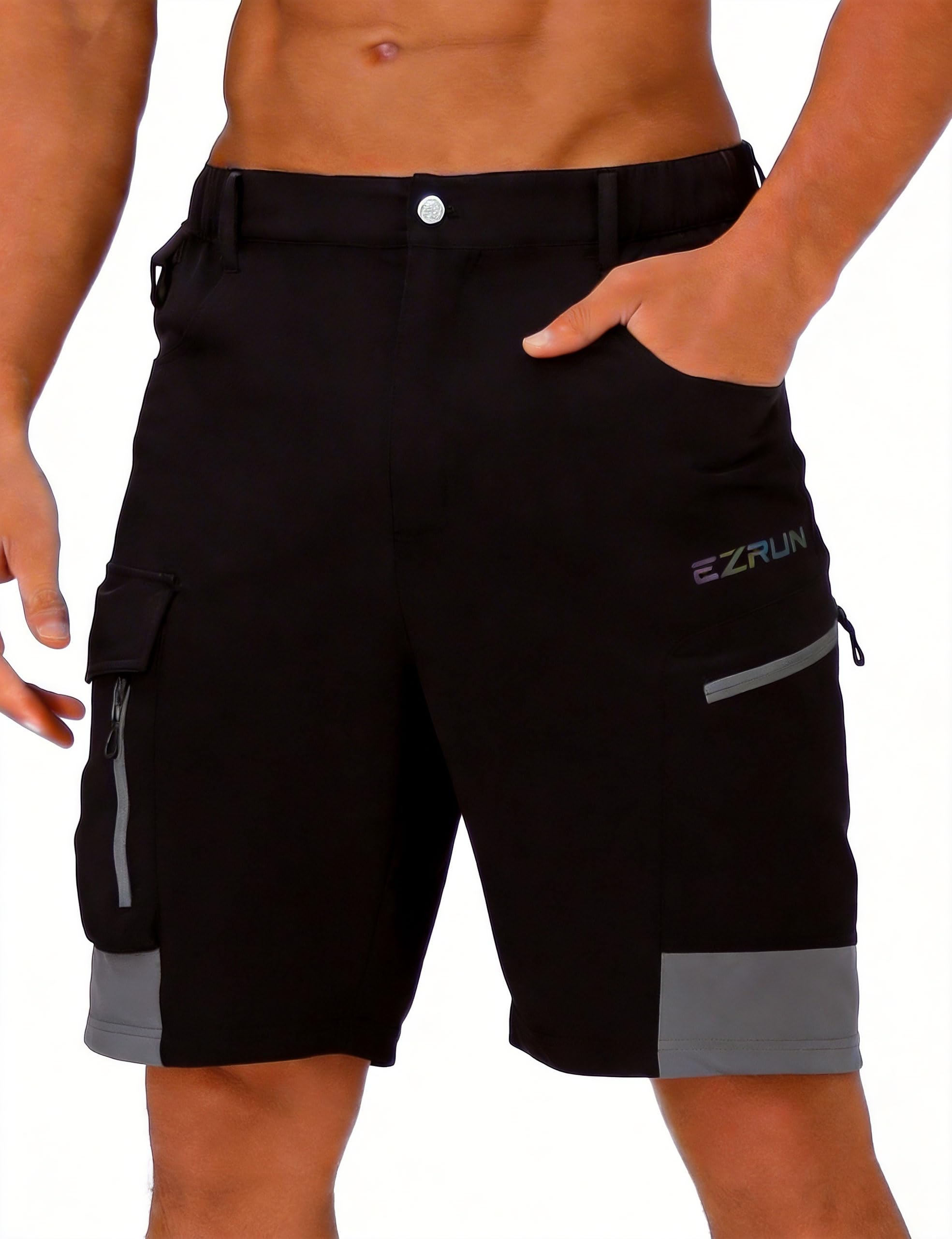 EZRUN Mens Hiking Cargo Shorts Quick Dry Golf Outdoor Work Tactical Shorts with Multi Pocket for Fishing Travel