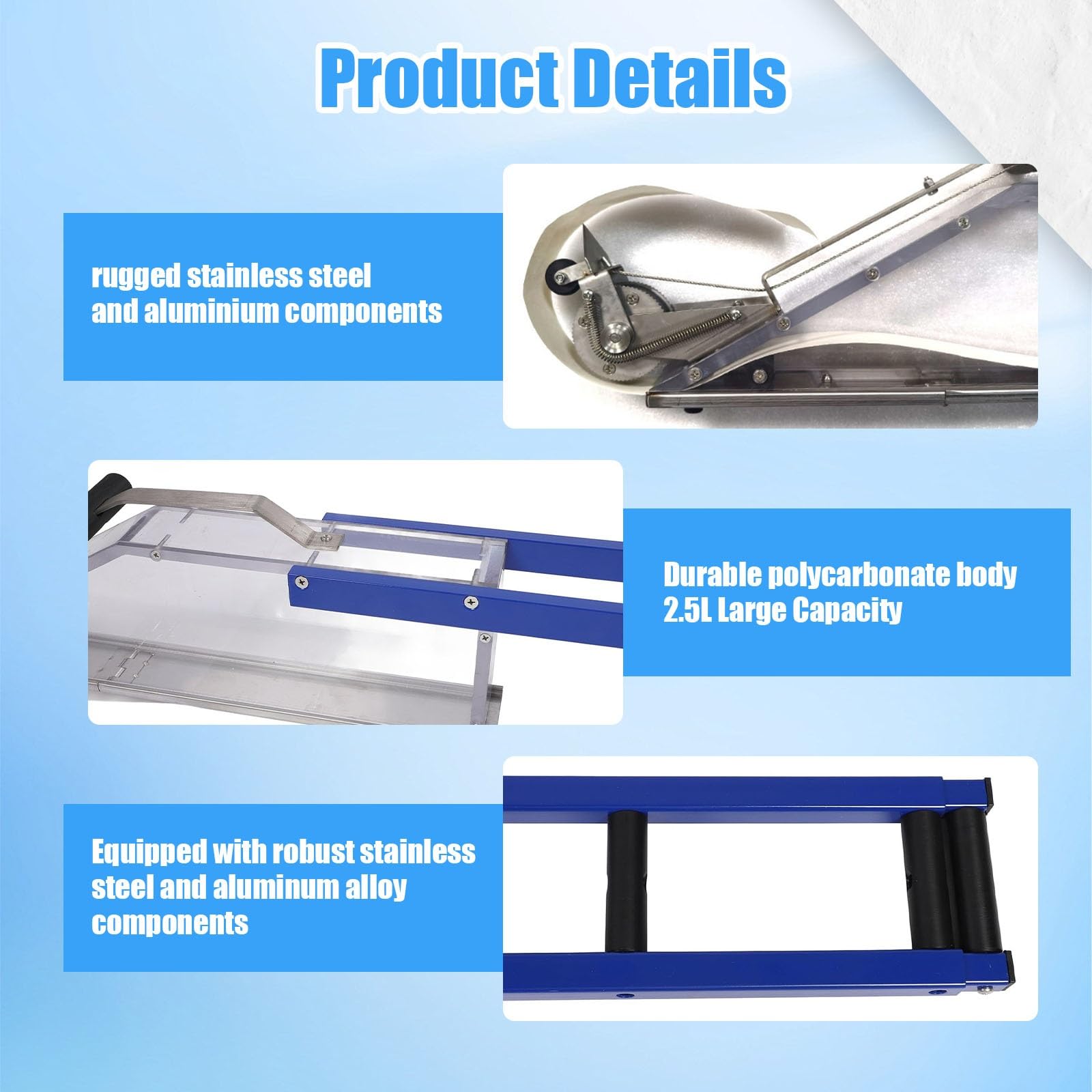 Trockenbau-Kegelwerkzeug, Handbuch für DIY-Projekte, 2-in-1-Klebeband und Schlammapplikator, 2,5 l glattes Finishing-Werkzeug, Acryl- und Edelstahl-Konstruktion