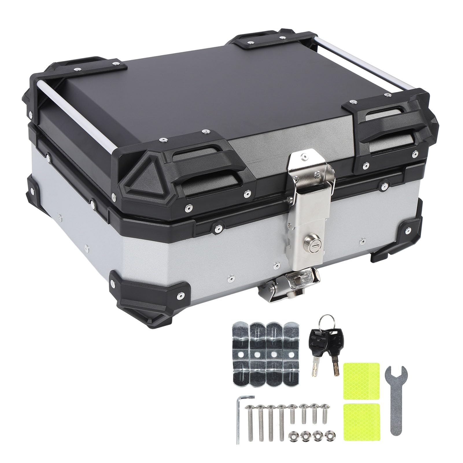 Tonysa Kufer Motocyklowy 25L ze Stopu Aluminium, Szybkie Mocowanie, for