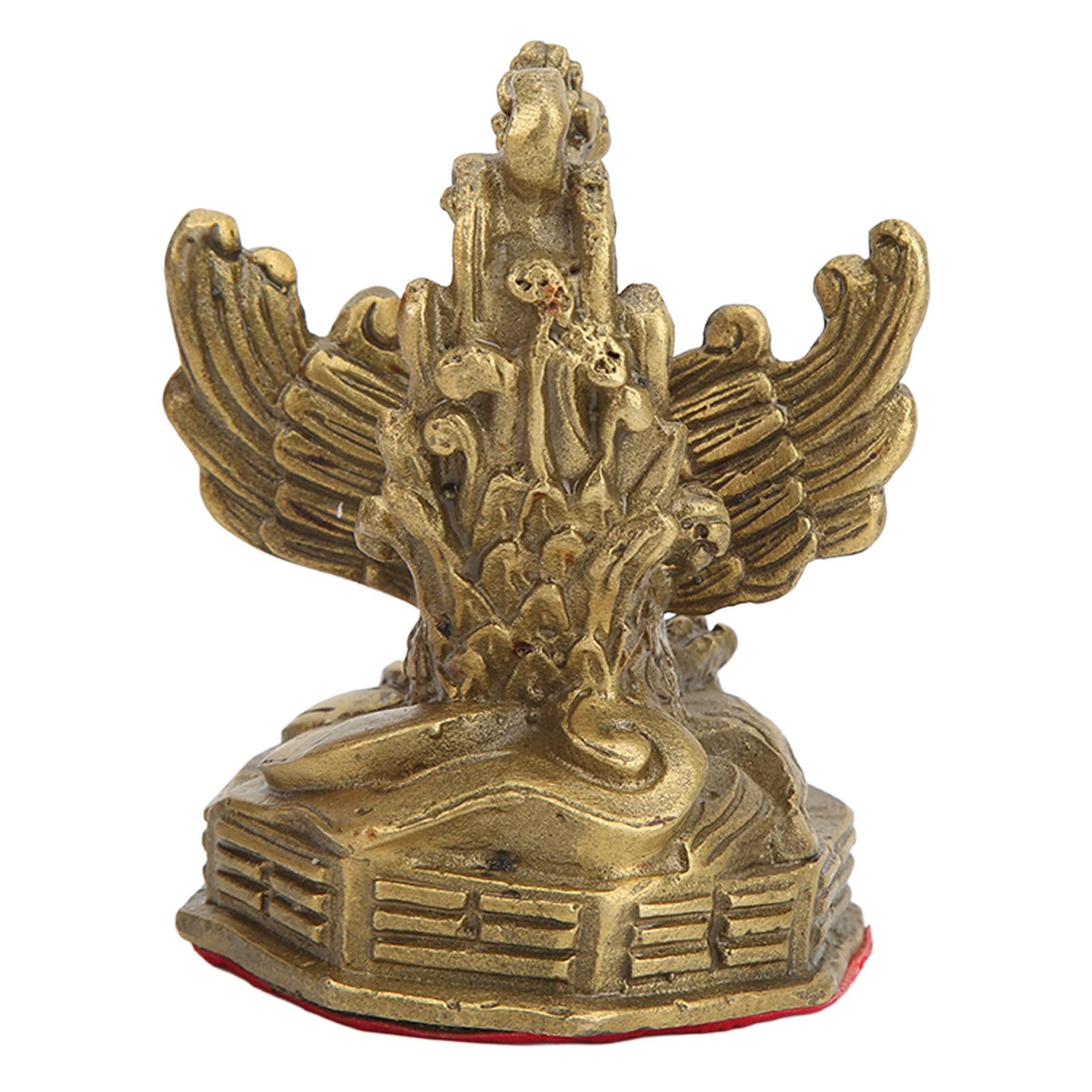 Jelquix Brass Phoenix Statue Decorative Figurines with Exquisite Craftsmanship for Home Decoration and Gifts, Antique Finish 8x6x6cm