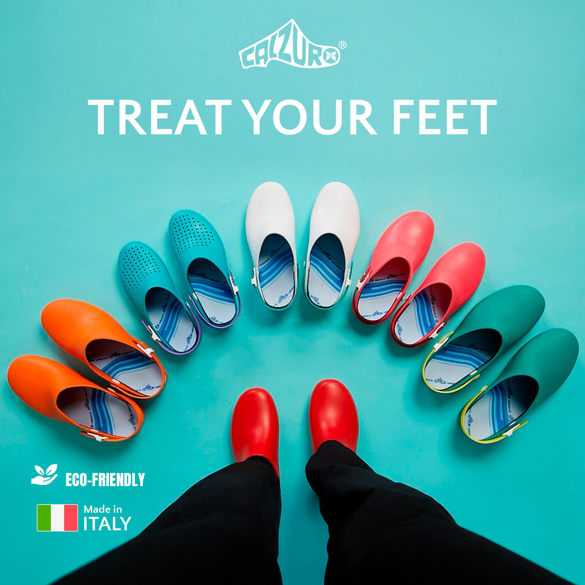 Calzuro Comfort Insole - Unisex Molded Foam Work Shoe Inserts, Washable Moisture-Wicking Arch Support for Professionals, Workers & Long Shifts, Made in Italy - US Women 10.0-11.0 / US Men 8.0-9.0