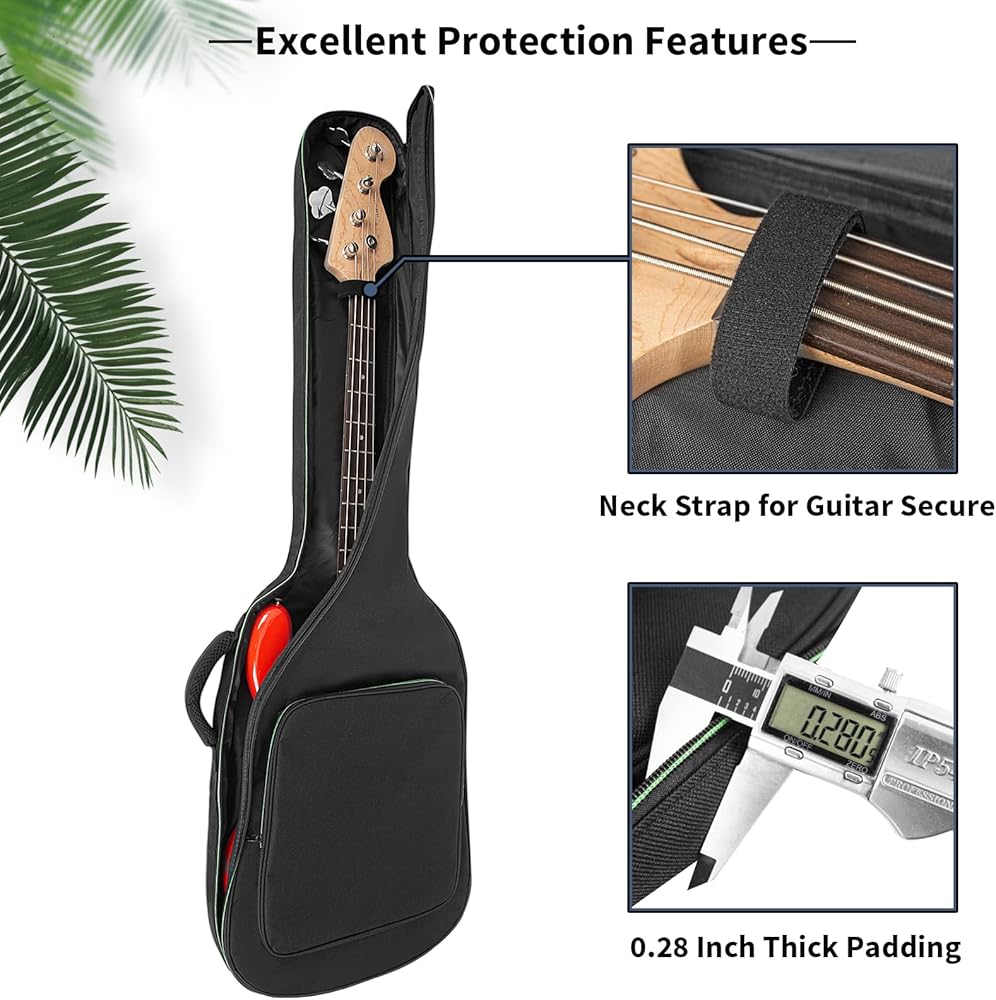 Amazon.com: MUZTOP Bass Guitar Bag, 7MM Padding Bass Guitar