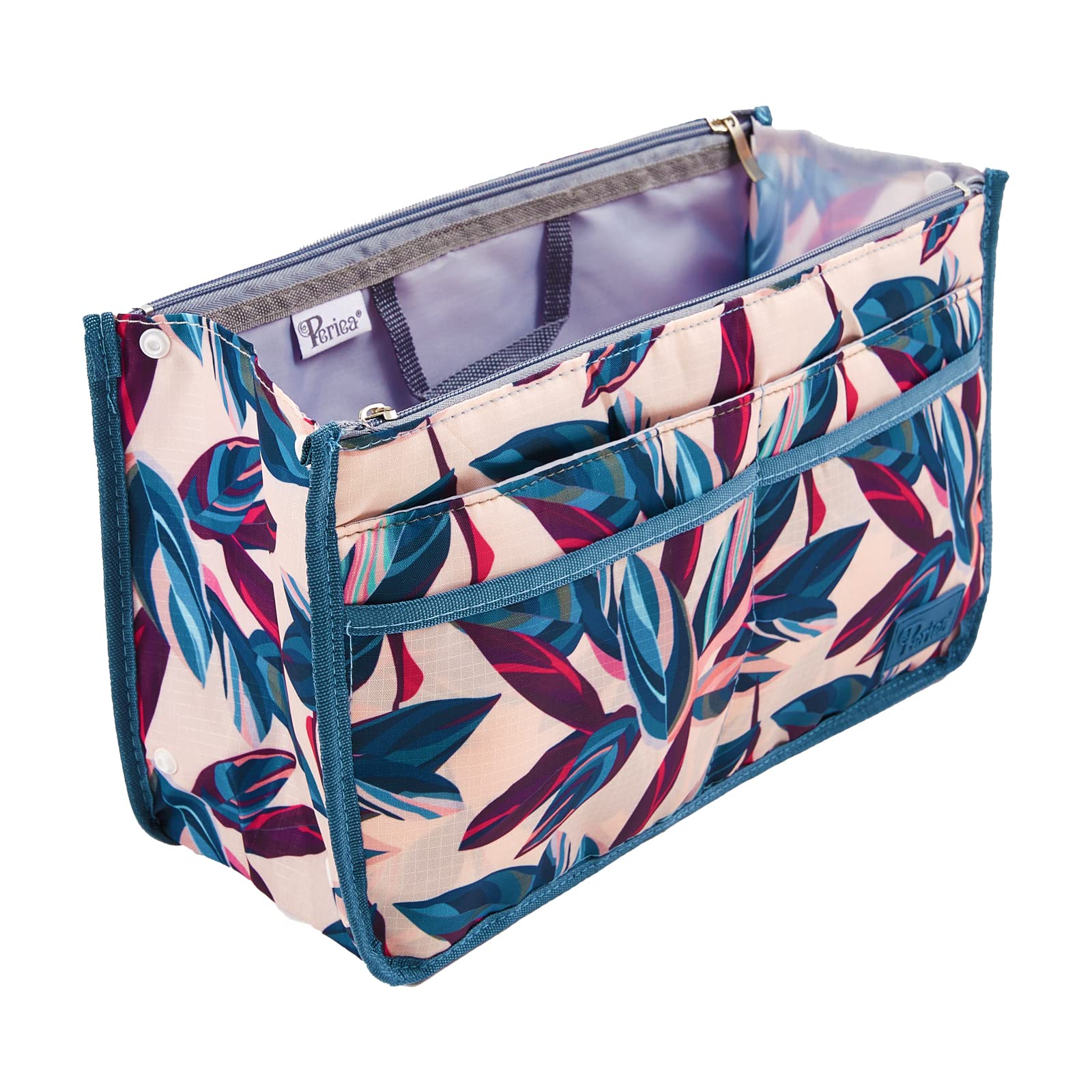 Periea 'Signature' Luxury Handbag Organiser Insert - 3 Sizes - (Seafoam Waves, Large) — view 89