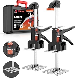 Labor Saving Handle 2 Pack,12 in Construction Jack,Multifunctional Furniture Lifter Jacks for Installing Cabinets and Wall Tile Height Adjuster Handheld Tool, Load 440LBS