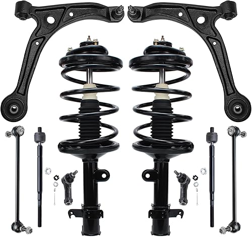 Miniatura 401 de Detroit Axle - Kit de puntales delanteros de 6 piezas para Chevrolet Aveo Aveo5 Pontiac G3 Wave, barra estabilizadora, varillas de acoplamiento