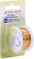 Vista 24 de Artistic Wire, Alambre de latón calibre 12 resistente al deslustre, 10 pies
