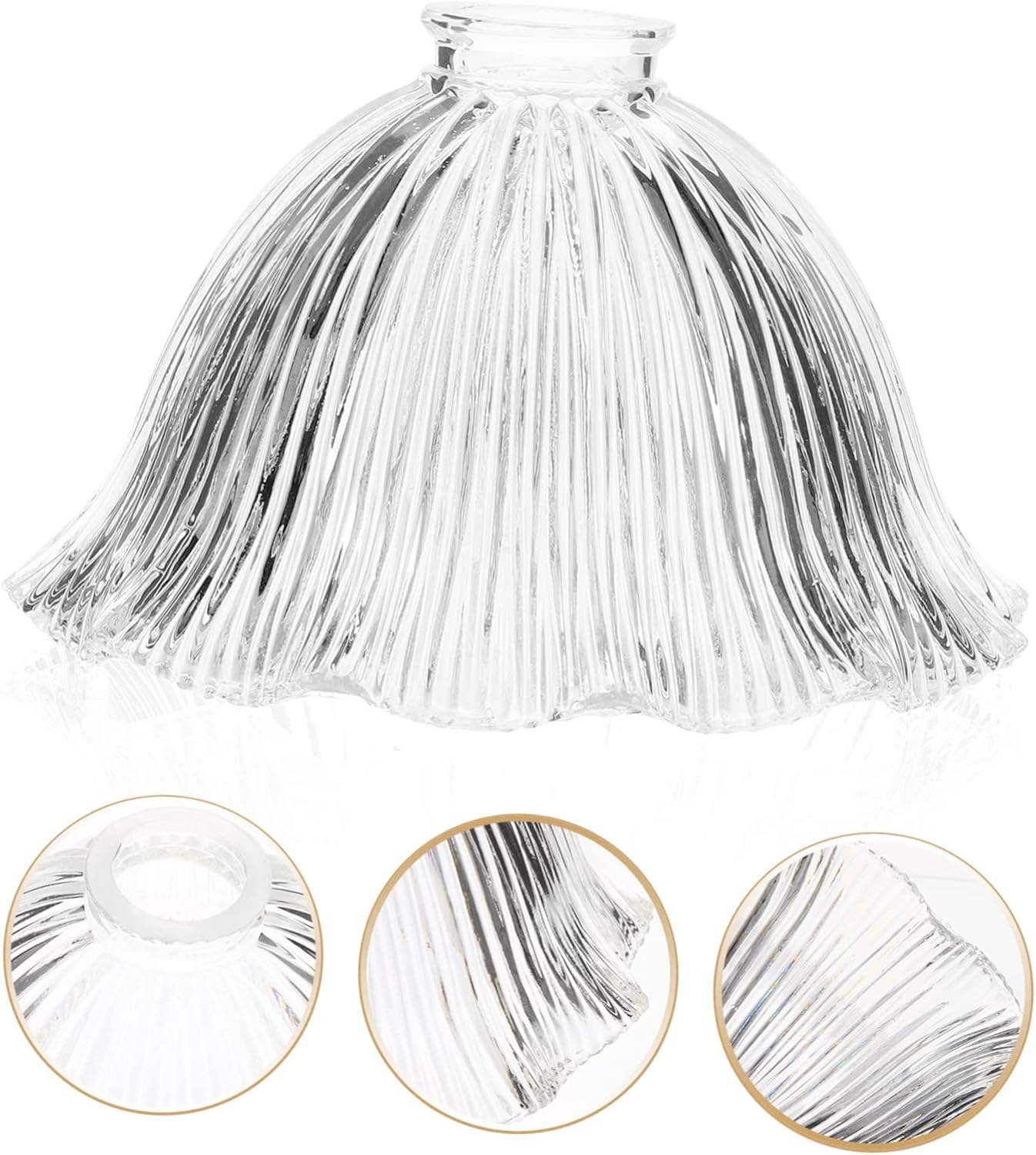 NUOBESTY Vintage Glass Pendant Light Shade Boho Style Lampshade for Bedroom Table Floor Wall Sconce Ceiling Light Chandelier Home Decor