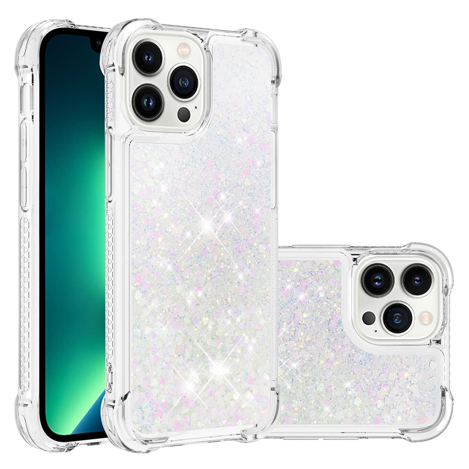 Coque iPhone 15 Pro Max silicone LEMAXELERS paillettes