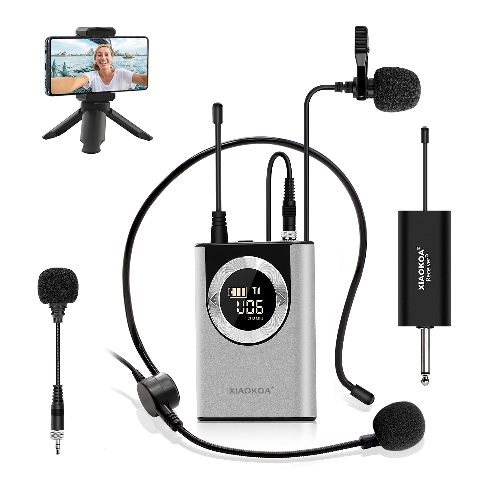 Amazon.co.jp: 【技適マーク認証】3IN1ワイヤレスマイク ヘッド