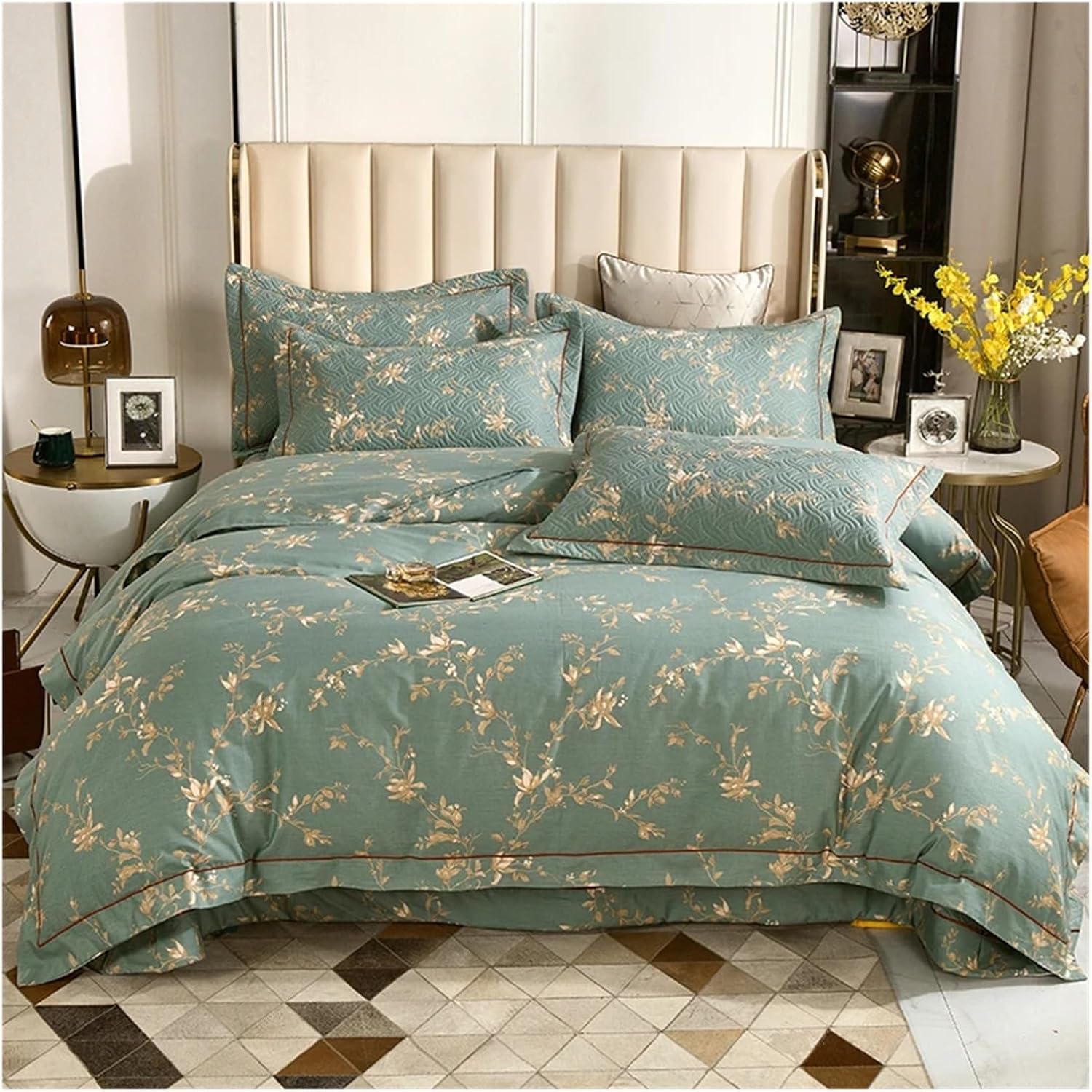 4pcs Bedding Set Bed Linen Cotton Duvet Cover Bedspreads Compatible with Bed Set King Bedding Queen Size Comforter Sets juego de cama,Bed